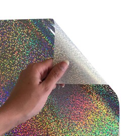 Siser Holographic HTV 20" x 12" - 1 Sheet - Iron on Heat Transfer Vinyl for T-Shirts (Silver)