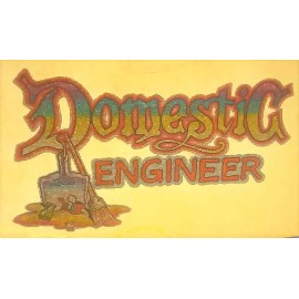 ** RARE ** Classic Glitter Vintage Iron-On Heat Transfer - "Domestic Engineer"