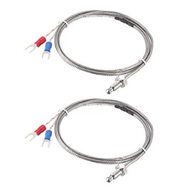 sourcing map K-Type Thermocouple Temperature Sensors M6 Thread Probe with 1M/3.3Ft Wire M6 2pcs
