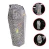 BUGUUYO Rhinestone Car Trash Can with Lid Decorative Auto Trash