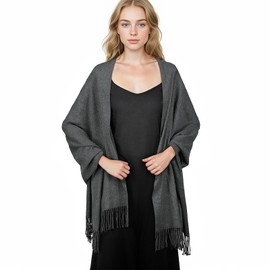 SWAT PANY Ladies Scarf Grey Pashmina Shawls and Wraps Winter Scarfs for Women Wedding