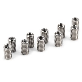 10 pcsThread Repairing Insert, M6 x 1 to M4 x 0.7 Reducing Bolt Fastener, Phillip Screw Thread Sleeves for Mechanical Equipment (10mm Long), Nut