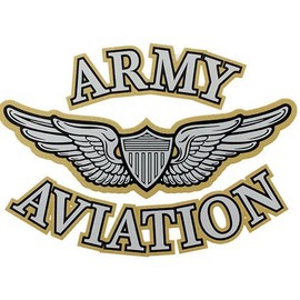 U.S. Army Aviation With Aviator Wings Clear Decal