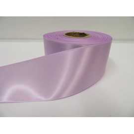 2 metres of 50mm Satin Ribbon Lilac Light Purple Double Sided 5cm 2" 2 Inch