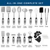 Home Hero Stainless Steel Kitchen Utensils Set - Black Handle