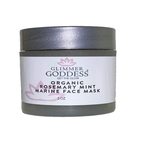 Simply Radiant Beauty Glimmer Goddess Organic Face Mask to Purify and Hydrate - Rosemary Mint, 2 oz