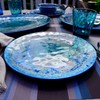 Certified International Radiance Teal Melamine 11" Dinner Plate, Large, Multicolor,