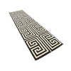 Unique Loom Athens Collection Geometric Casual Modern Border Black Runner