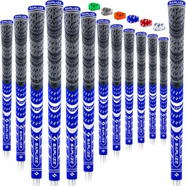 SAPLIZE 13 Golf Grips, Standard, Blue, All Weather Multi Compound Hybrid Golf Club Grips