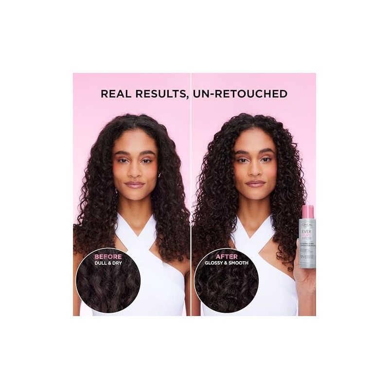 LOreal Paris Mascarilla Capilar Laminada Brillante Con Ácido Glicólico, Tratamiento