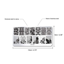 WOKOTO 5pcs Stamping Plates for Nail Art Kit Lace Mandala Flower Animal Nail Image Templates Design Stamp Tools Kit