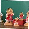 MAGICLULU 2Pcs Christmas Gingerbread Man Figurines Festive Tabletop Decor for