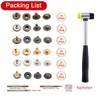 120 Set Leather Snap Fasteners Kit, 12.5mm Metal Snap Buttons
