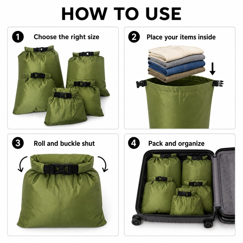 Waterproof Dry Bag Set for Outdoor Gear - 5 Lightweight