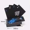 ALLVD Black Playing Cards Black Waterproof Card Game Magic Friends