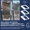 30 Pcs Window Screen Pull Tabs, Universal Hollow Spine Channel