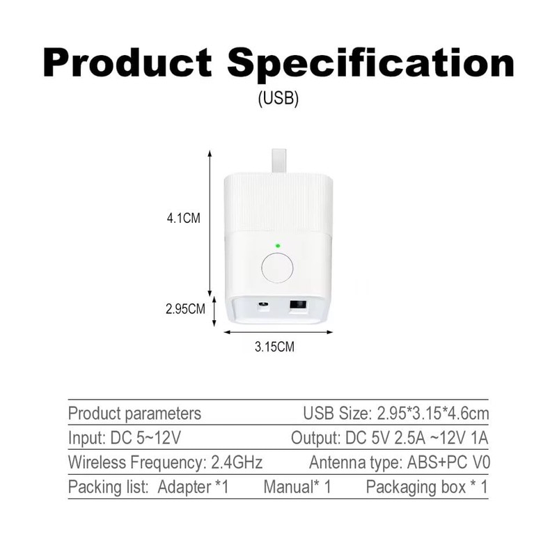 Ururtm Tuya WiFi Smart USB Adapter, Works for Alexa and