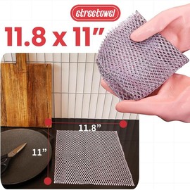 Heavy duty dish scrubber 4pcs non scratch scourer cloth pads and pot scrubbers netted wash replace kitchen sponges for dishwashing no odor dishwash durable pan cleaner - Color: 4Pack, Size: Default