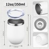 12oz/4 Pack Stainless Steel Wine Tumbler with Lids, Double WallVacuum