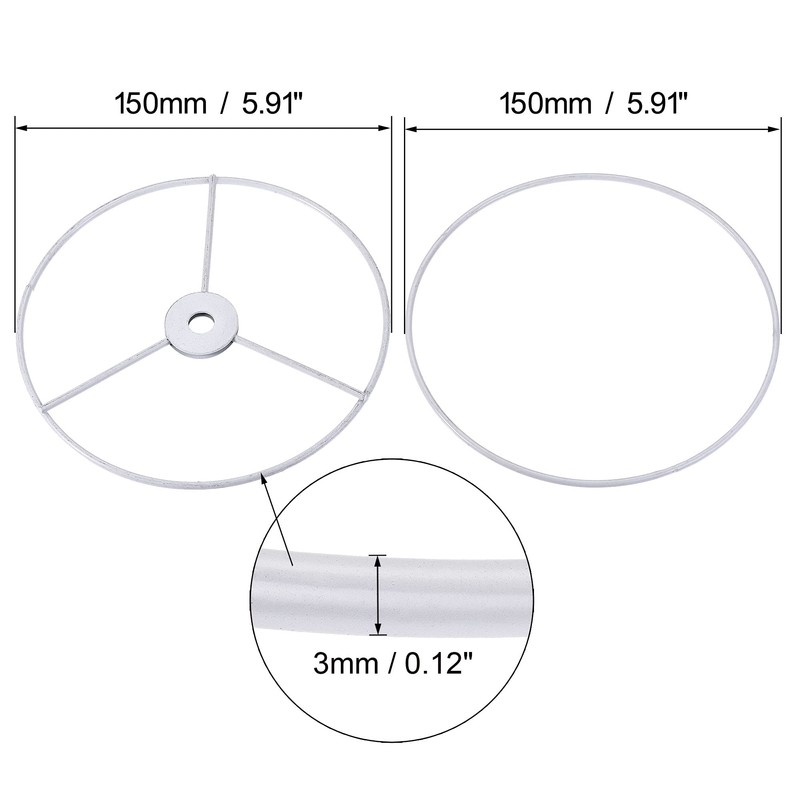 sourcing map 1 Set of Lampshade Ring 150 mm Diameter