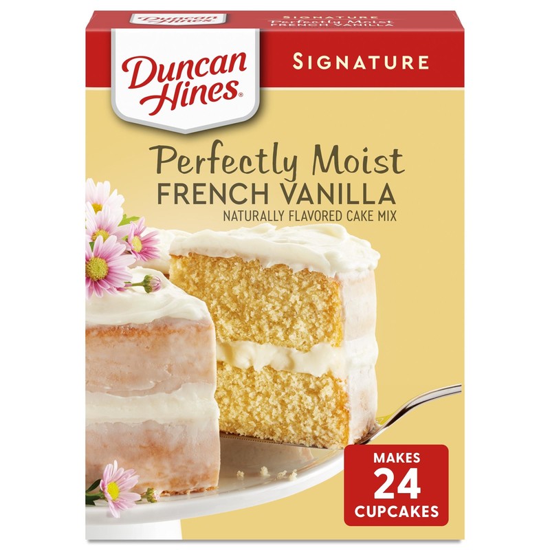 Duncan Hines French Vanilla Flavored Cake Mix, Easter Baking, 15.25