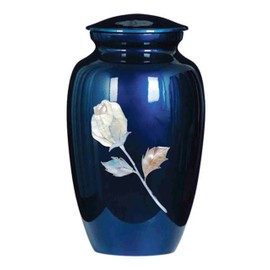 Star Legacy Inlayed Blue Pearl Rose Urn, Large/Adult