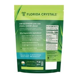 Florida Crystals Organic Regenerative Organic Powdered Sugar, 16 oz (1 lb) (Pack of 2)