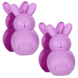 A1 Unlimited Bunny-Shaped Fillable Container 10 in., (Purple) for Filling Treats Easter Theme Party Decorations Favor Basket Stuffers Game Prize Supplies Gift Stuffs, 2ct. with Glamah Bonus Item
