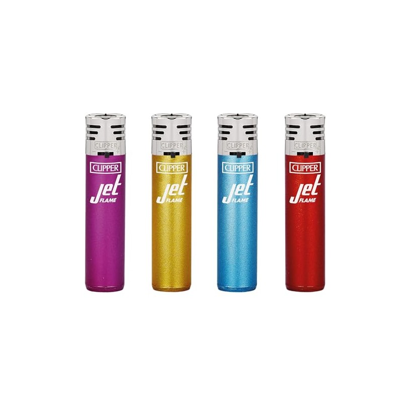 4 X CLIPPER LIGHTERS (CRYSTAL 5 JET)