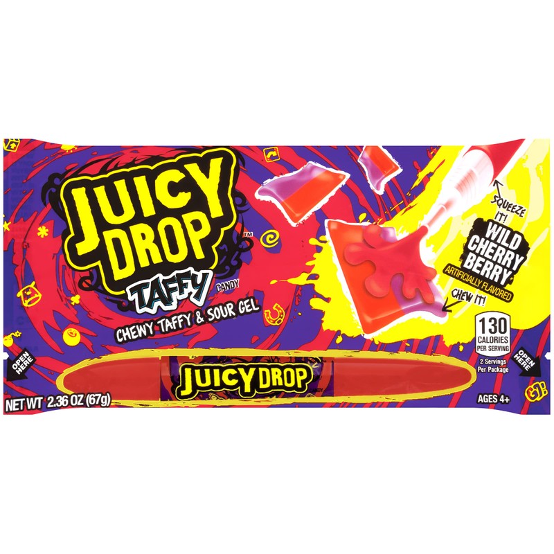 Juicy Drop Taffy Variety Pack, Assorted Flavors Sweet Chewy Candy