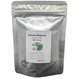 Nature Tea Chinese Mugwort - Artemisia argyi Dried Loose Leaf (4 oz)