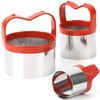3Pcs Round Cookie Cutters with Handle, Circle Biscuit Cutter for