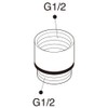 SANEI (サンエイ) Shower Head Adapter for LIXIL・INAX G1/2 PT250-13