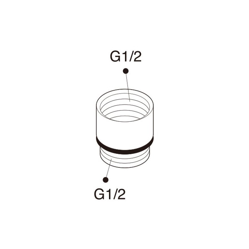 SANEI (サンエイ) Shower Head Adapter for LIXIL・INAX G1/2 PT250-13