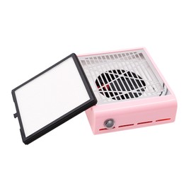 ibubu Professional Electric Nail Dust Collector Machine - Strong Suction Dust Vacuum Cleaner with Reusable Filters - Nail Salon Dust Extractor for Manicure Salon - Pink