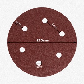 MAXXT 225mm Drywall Sander Sandpaper #120 25Pcs Hook & Loop Discs - Aluminum Oxide | For MAXXT Electric Foldable Drywall Sander R7202-F