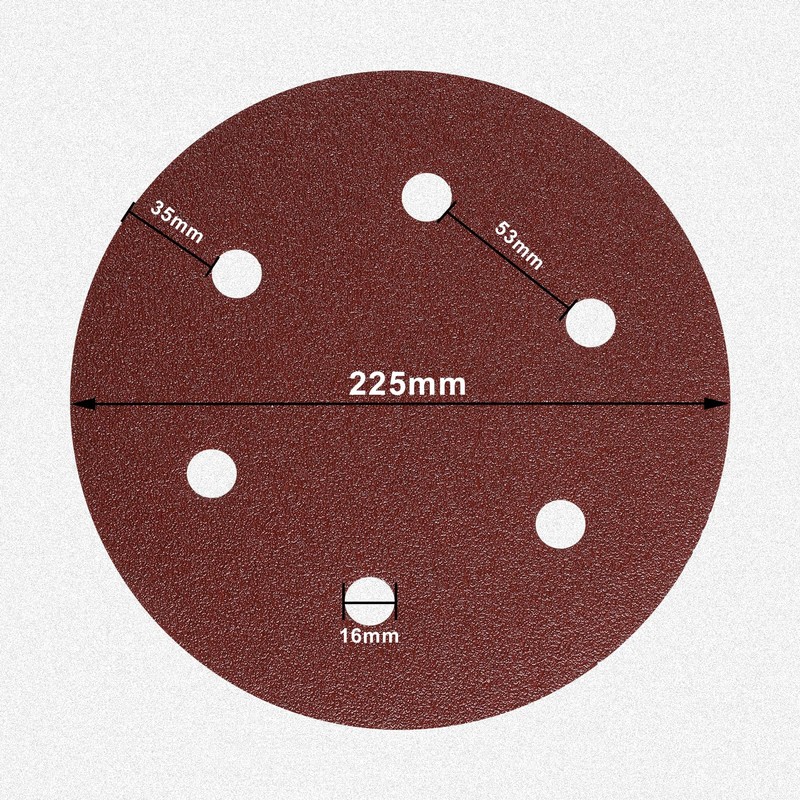 MAXXT 225mm Drywall Sander Sandpaper #120 25Pcs Hook & Loop
