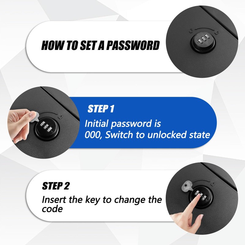 Ryansunoro Bed Cargo Partition Storage Bin with Code Lock Compatible