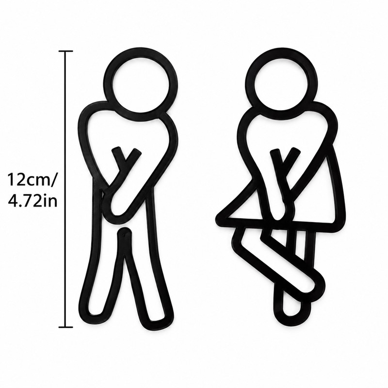 Funny Restroom Door Sign for Bathroom – 2D Acrylic Decorative