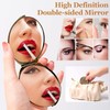 ANZHUO Retro metal compact travel mirror 1x/2x magnification compact portable