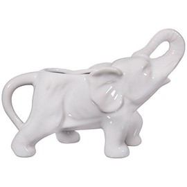 Home Essentials & Beyond 73629 4.5 in. Brights Elephant Creamer, 6 oz, White