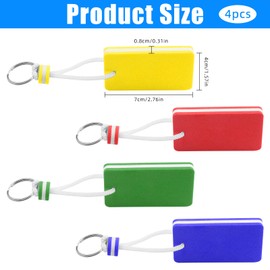 Notoke Boat Key Floating Keychain 4 PCS Waterproof Bright Color Boat Key Float Key Float 2-5 Keys Floating Key Chain for Boating,Fishing,Surfing,Sailing and Outdoor Sports