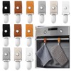 Zonon 12 Pcs Leather Towel Clips for Kitchen Hanging Tea