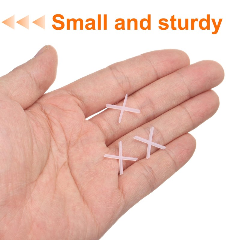 HARFINGTON 200pcs Tile Spacers 1mm Hard Plastic Cross Tiles Leveler