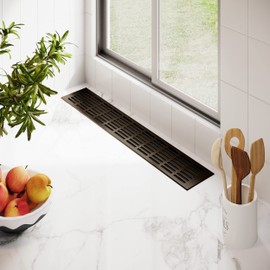 MS Fittings Ventilation Grille Plate/Heater Cover 100 x 200 mm Assorted Colours (Brown Anodised C4)