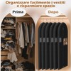 Sacco appendiabiti da uomo, 100 x 60 cm, 2 custodie