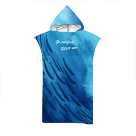 LOMTRATS Quick Dry Surf Poncho Changing Towel Bathrobe for Adults Men Women,Microfiber Swimming Beach Surfing Diving Home Hot Springs Bathing Parka