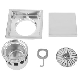 Home Stainless Steel Square Shape Anti odor Bathroom Floor Drain Waste Gate Shower Drainer