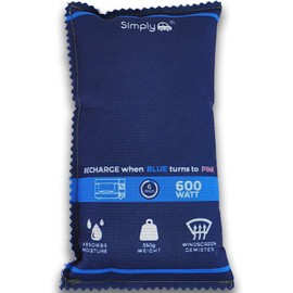 Simply Auto DEH003 Reusable Car Dehumidifier - Quick Drying suitable for Microwaving, Strong Absorption up to 40% of Weight in moisture, Eco-Friendly Granules, Unlimited Cycles (350g), Blue