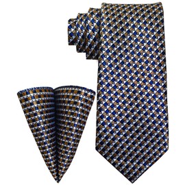 NASEBEMU Formal Necktie with Square Box, Men's, 2.8 inches (7 cm) Wide, Gift, Birthday, Wedding, Job Hunting, Graduation Ceremony, School Entrance Ceremony, Men's Brand, Washable Necktie, set06-grid